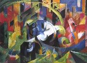 Franz Marc Painting with Cattle (mk34) oil painting on canvas